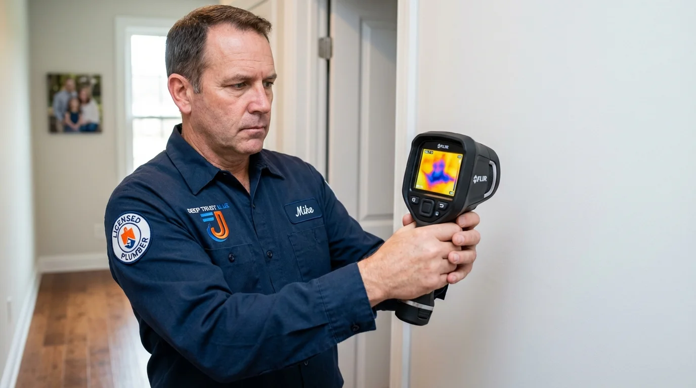 Thermal imaging leak detection by Johns Plumbing LLC in Escalon